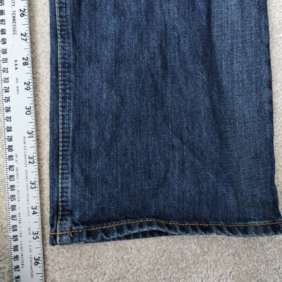 Ariat M4 Jeans Men's Size 38 Relaxed Boot Cut Blue Denim Loop Lock Distressed - Picture 8 of 11